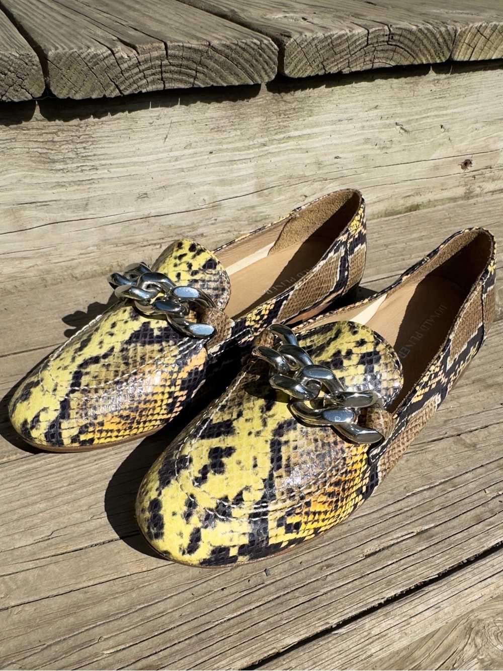 Donald Pliner Leather Snake Embossed Nolin Loafers - Picture 7 of 16